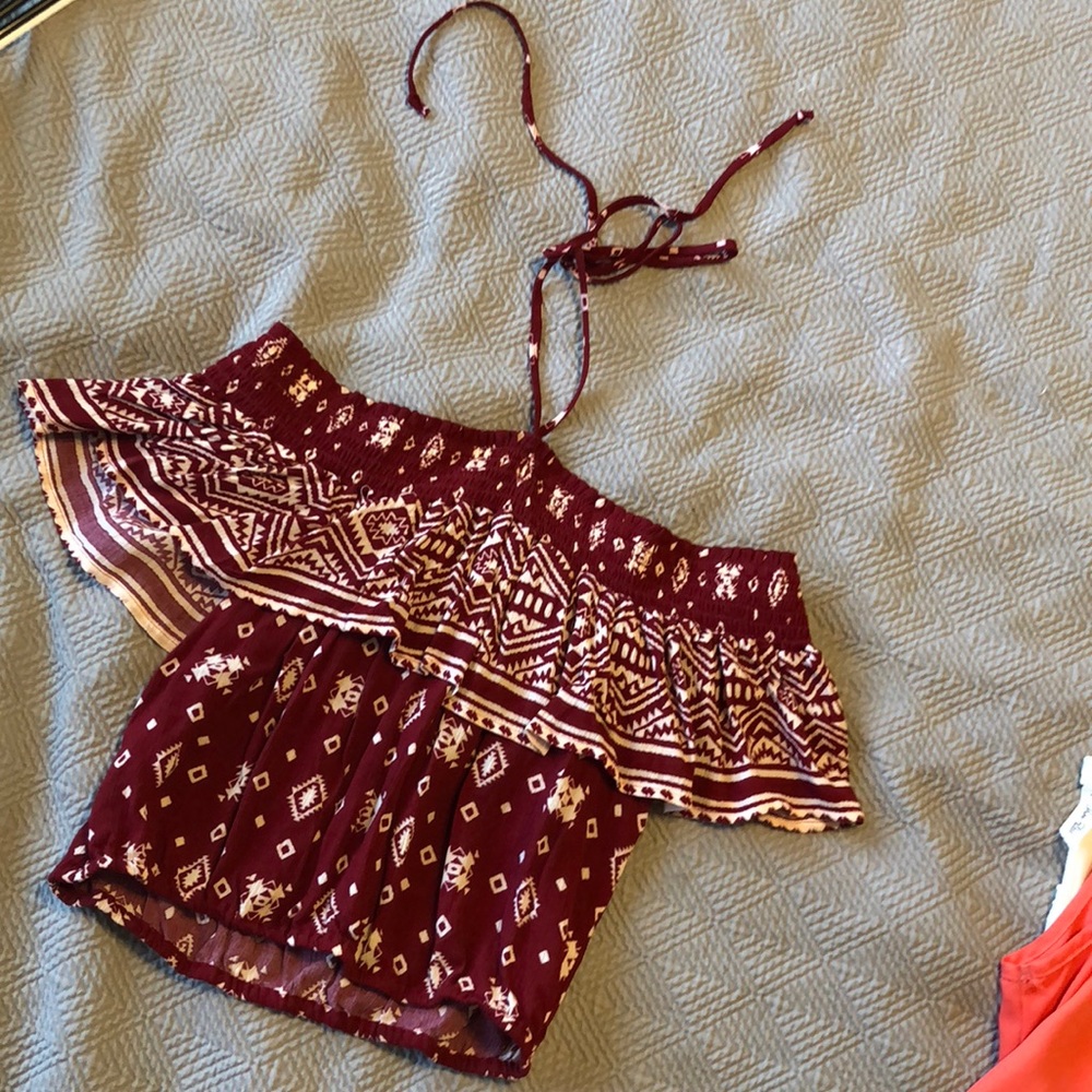 Off the shoulder crop top